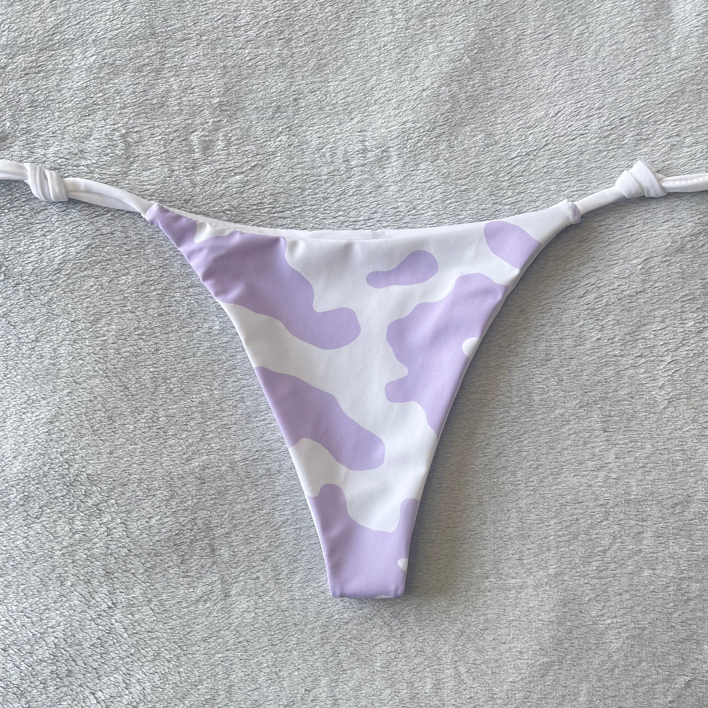 Lilac Cow Print Bikini Bottoms