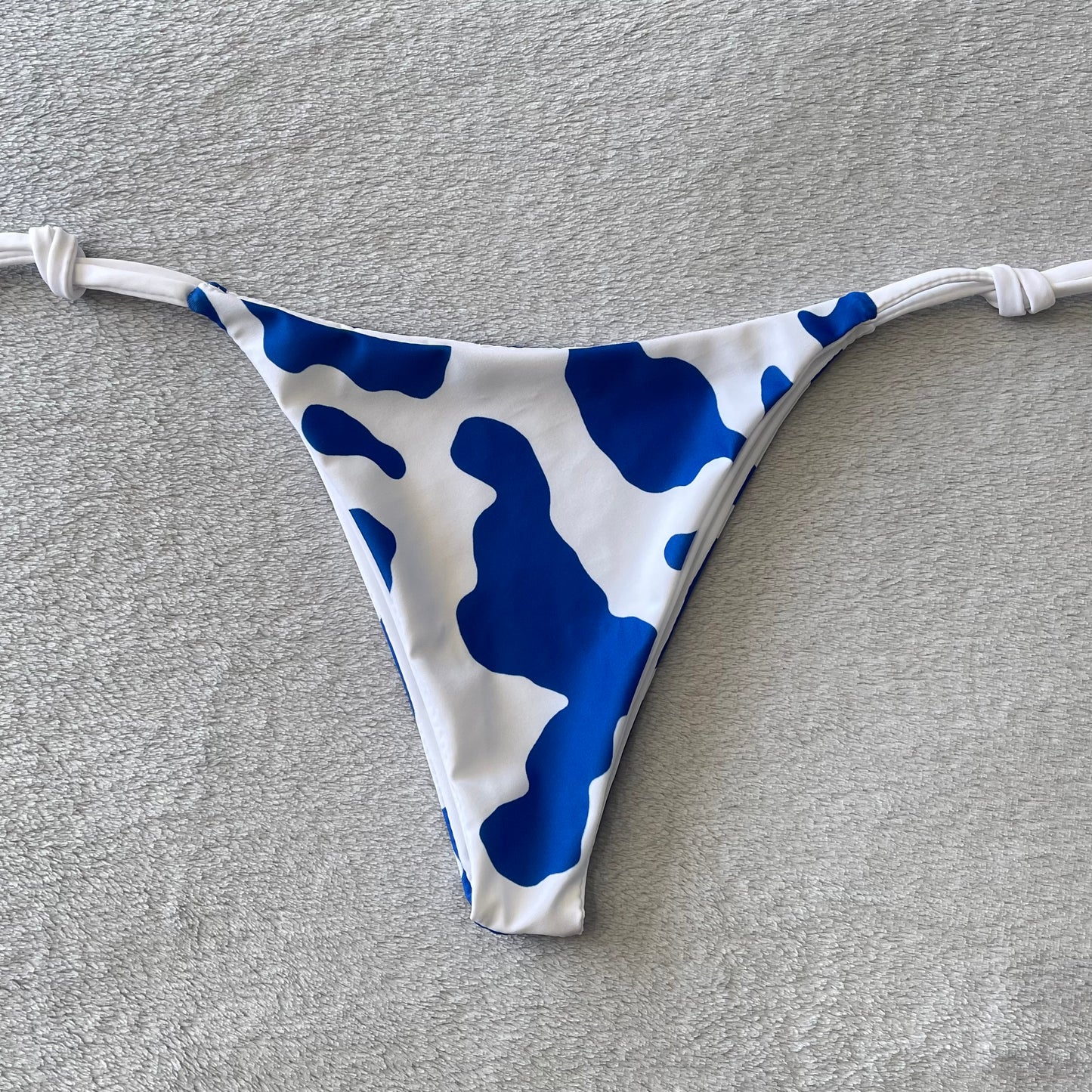 Royal Blue Cow Print Bikini Bottoms