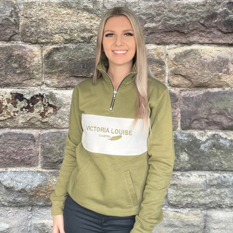 Olive Derbyshire Quarter Zip