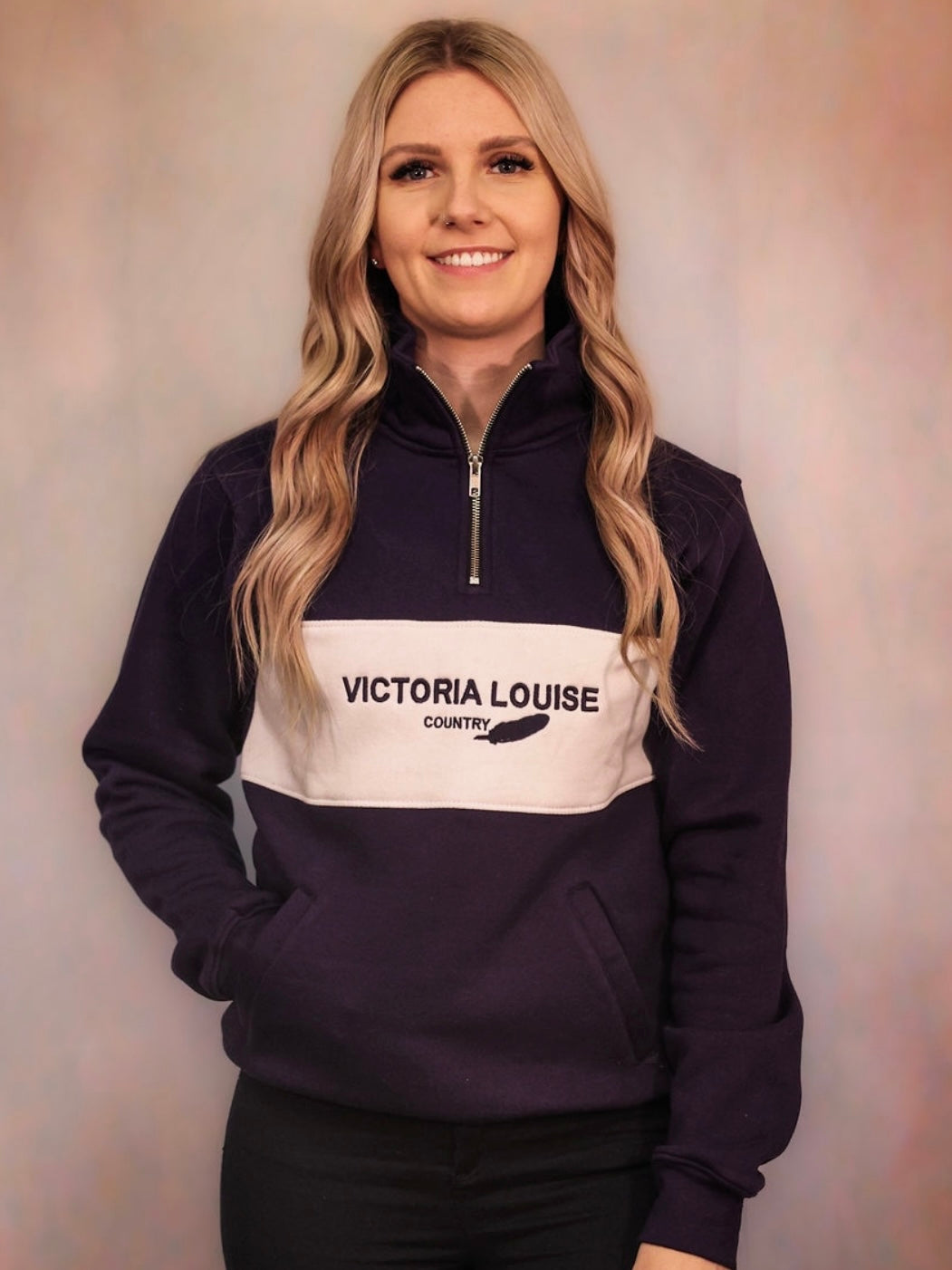 Navy Derbyshire Quarter Zip