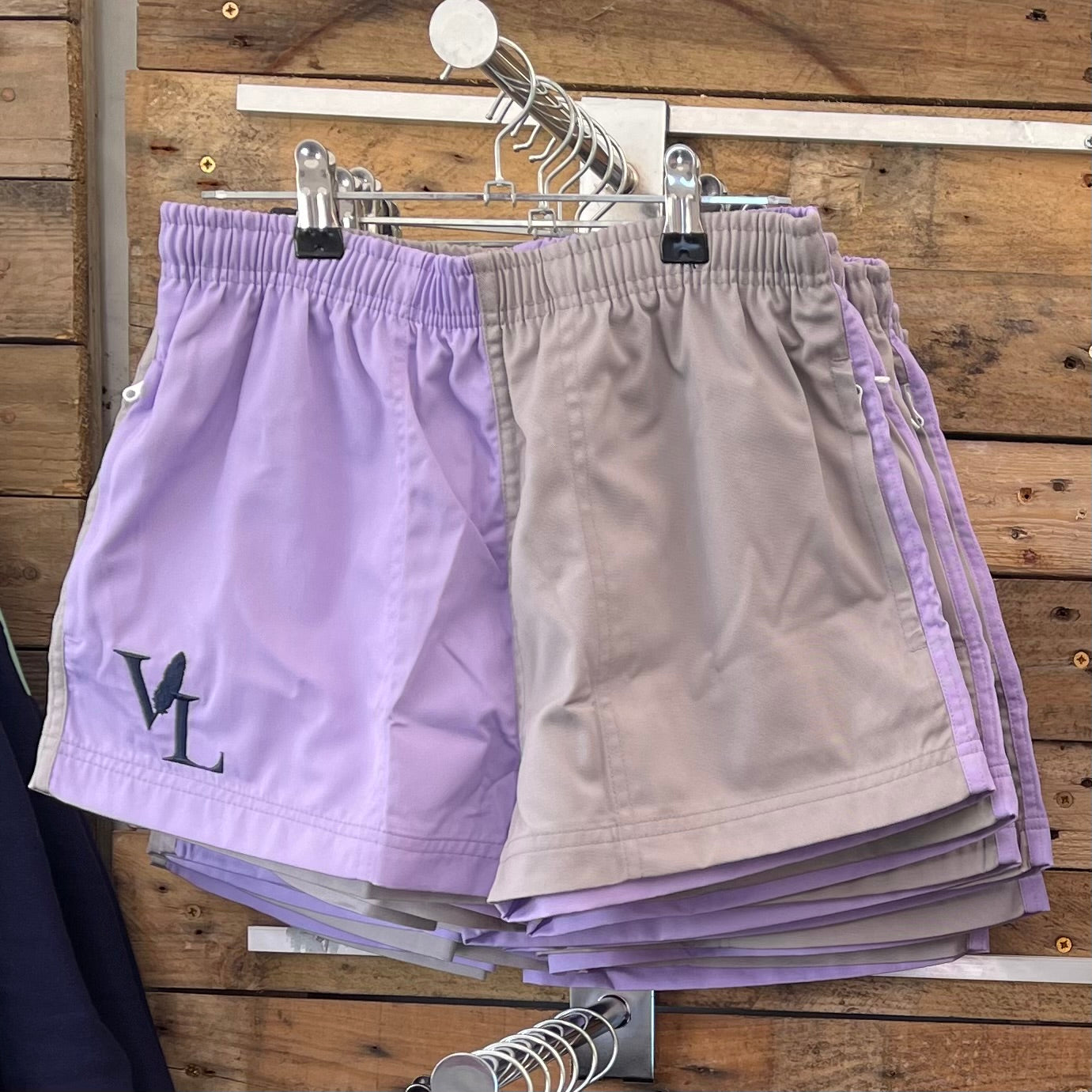 Lilac and Grey Shorts