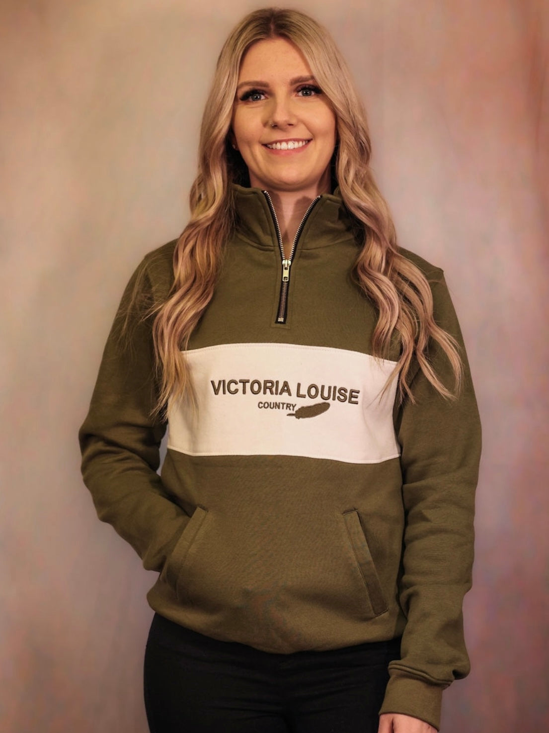 Olive Derbyshire Quarter Zip