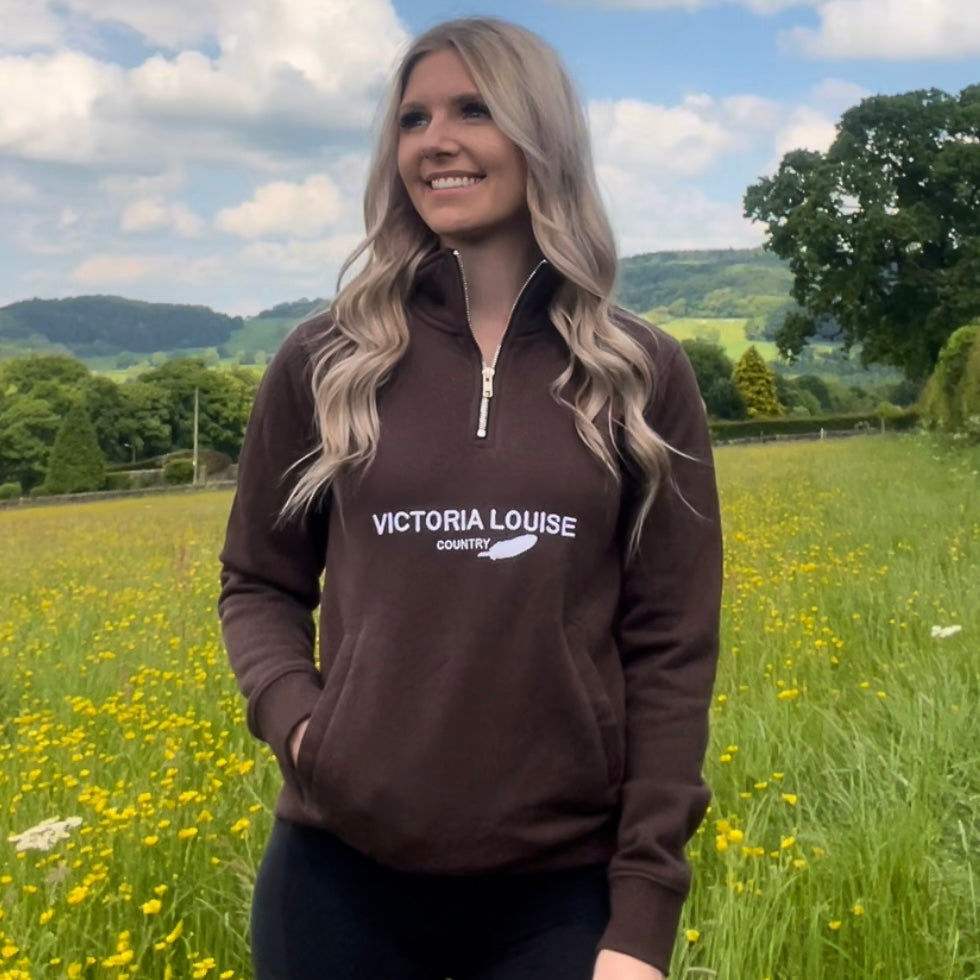 Chocolate Derwent Quarter Zip