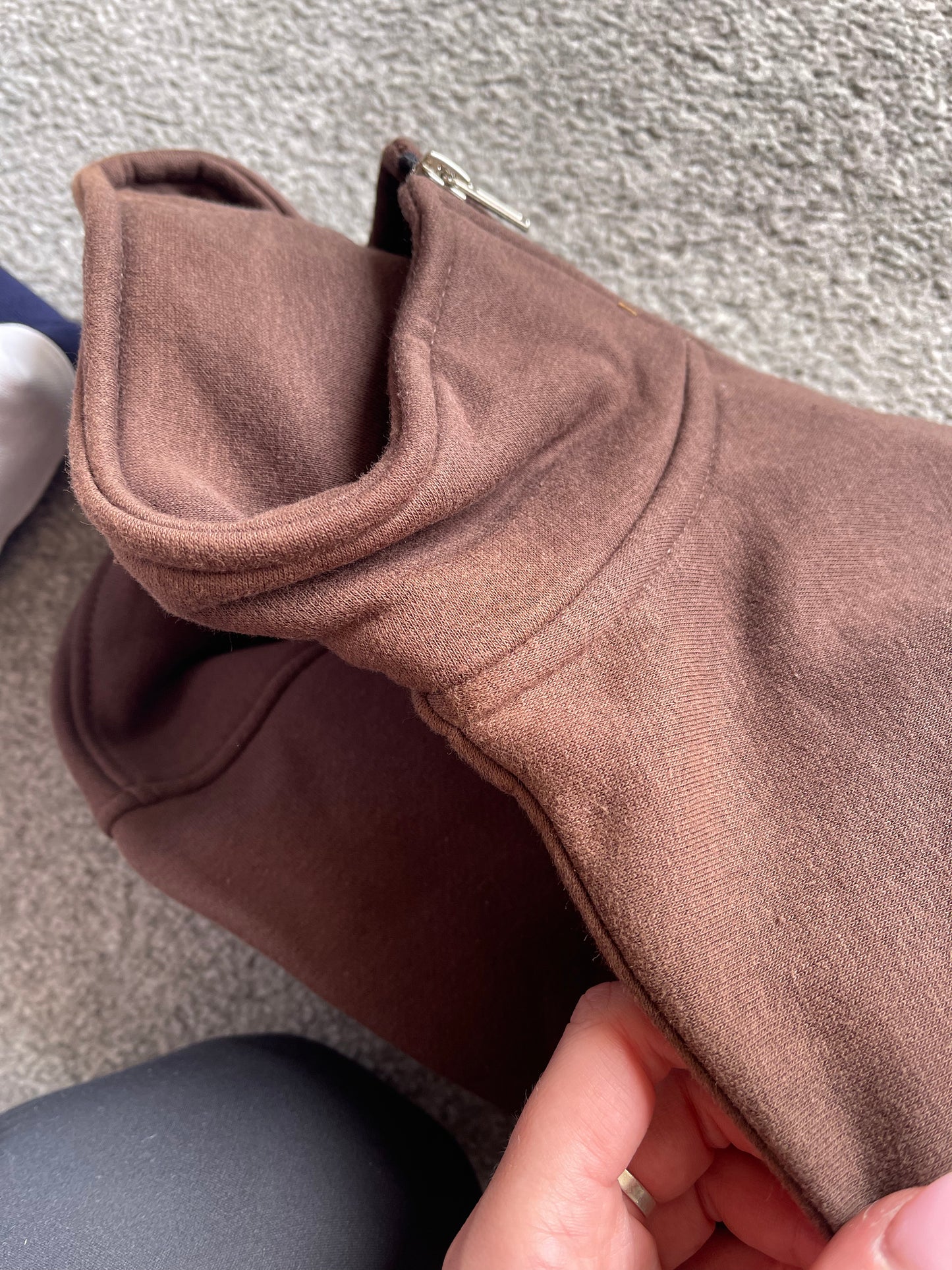 Chocolate Derwent Quarter Zip WITH DEFECTS