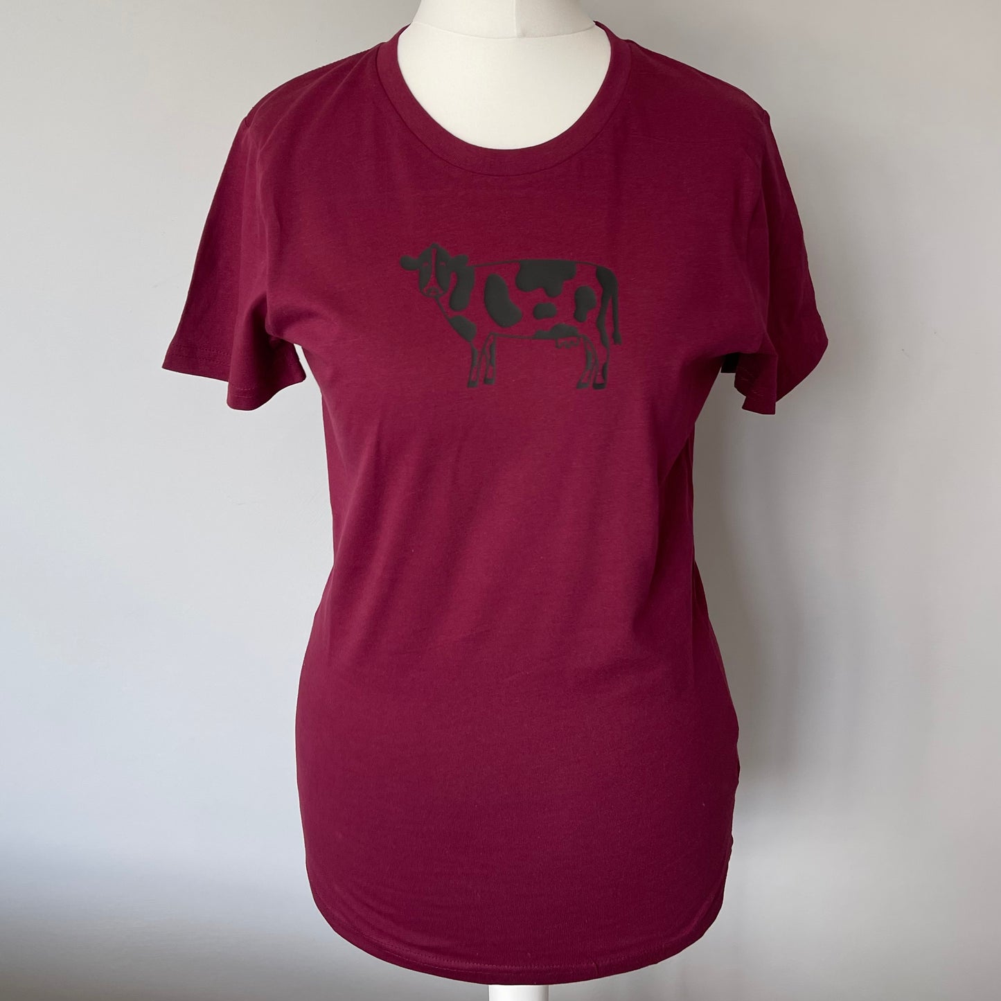 Burgundy Cow T Shirt