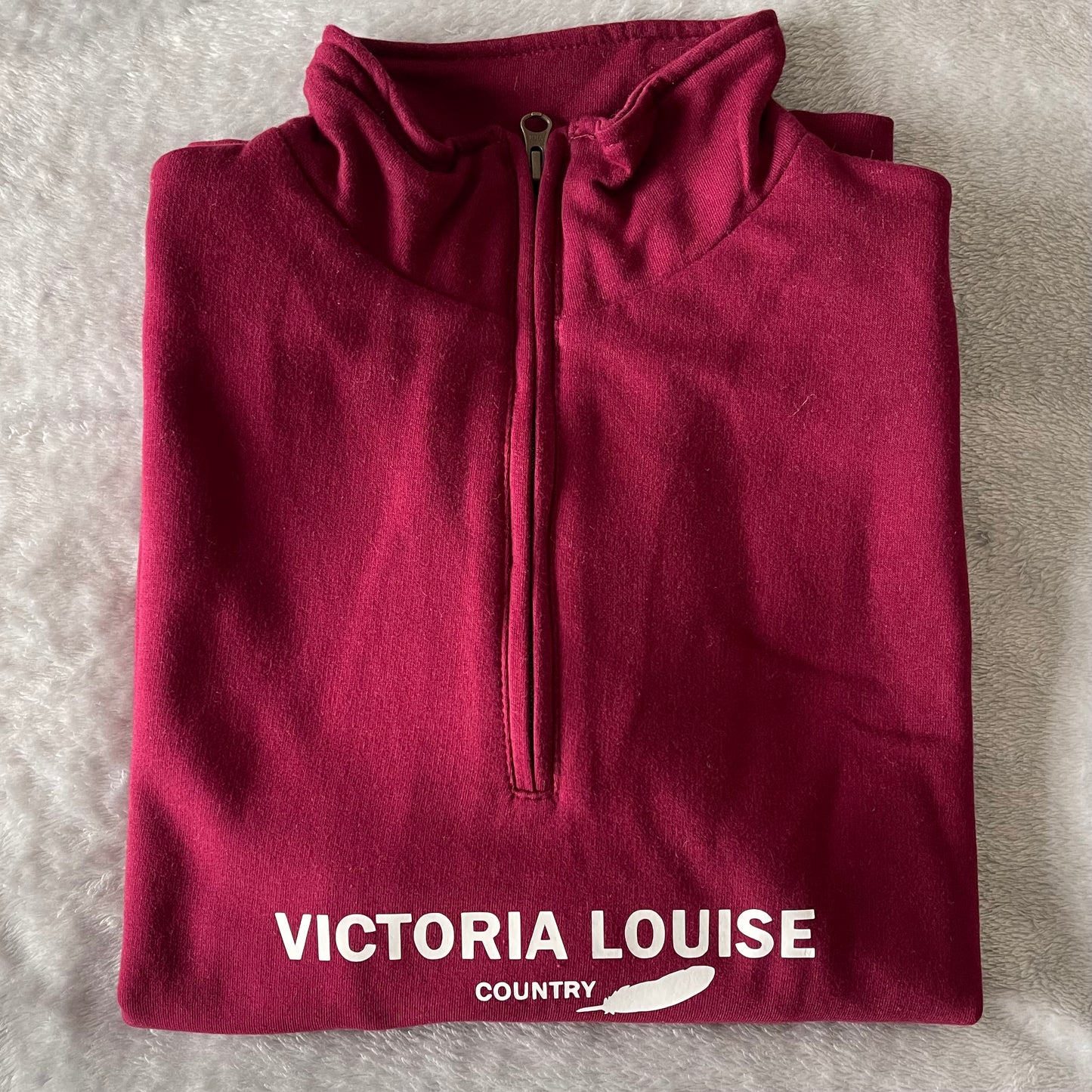 Burgundy Signature Quarter Zip Sweatshirt
