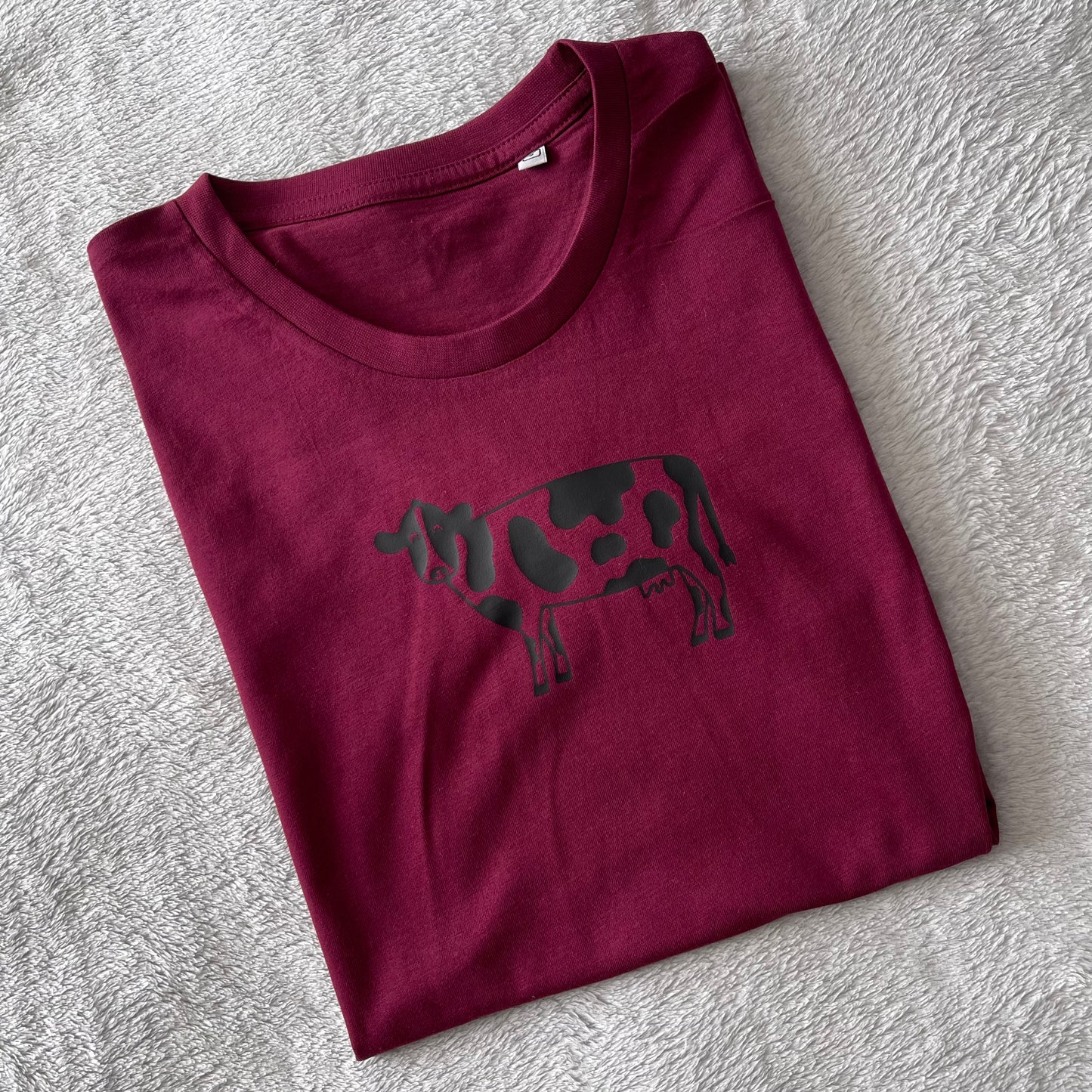 Burgundy Cow T Shirt