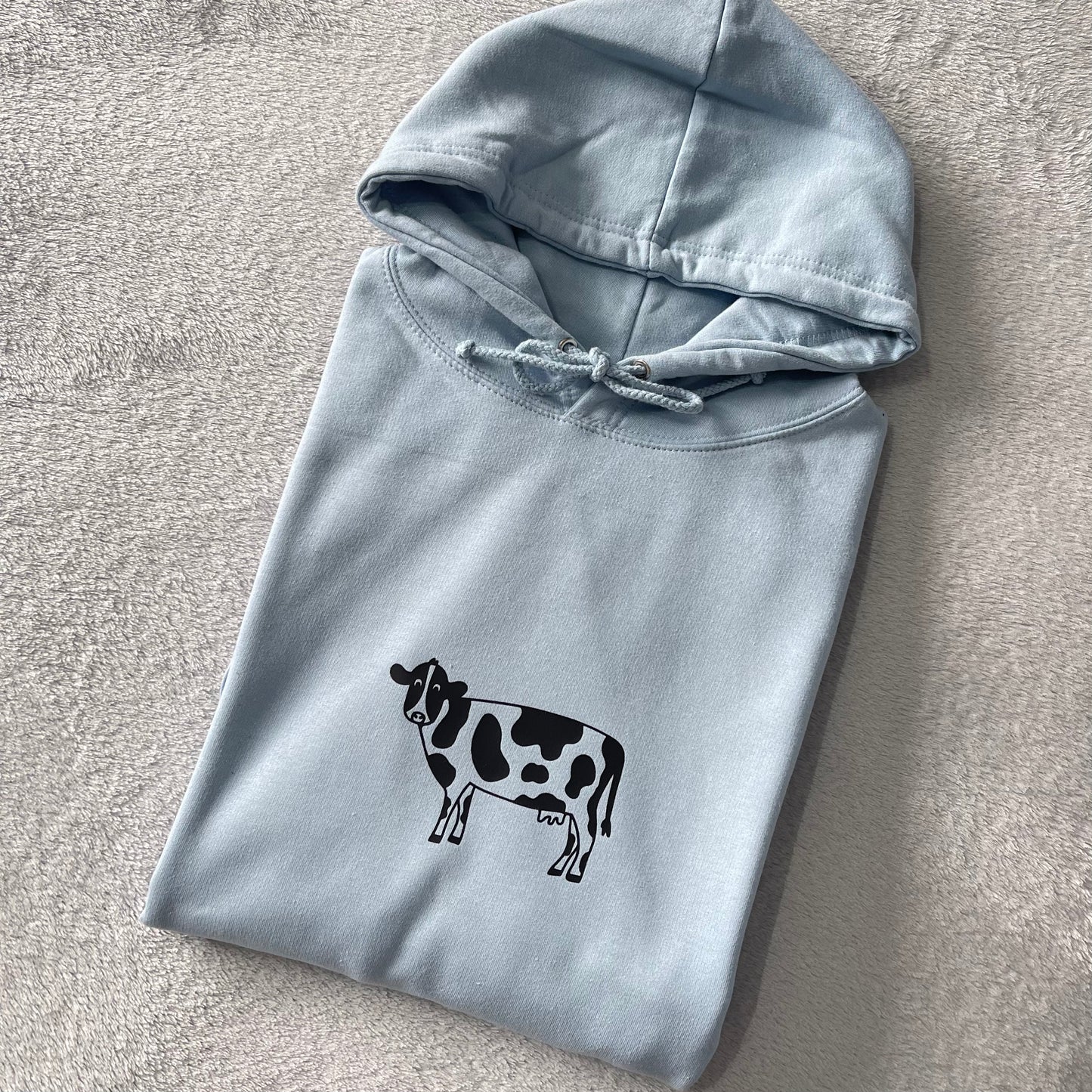 Baby Blue Cow Hoodie