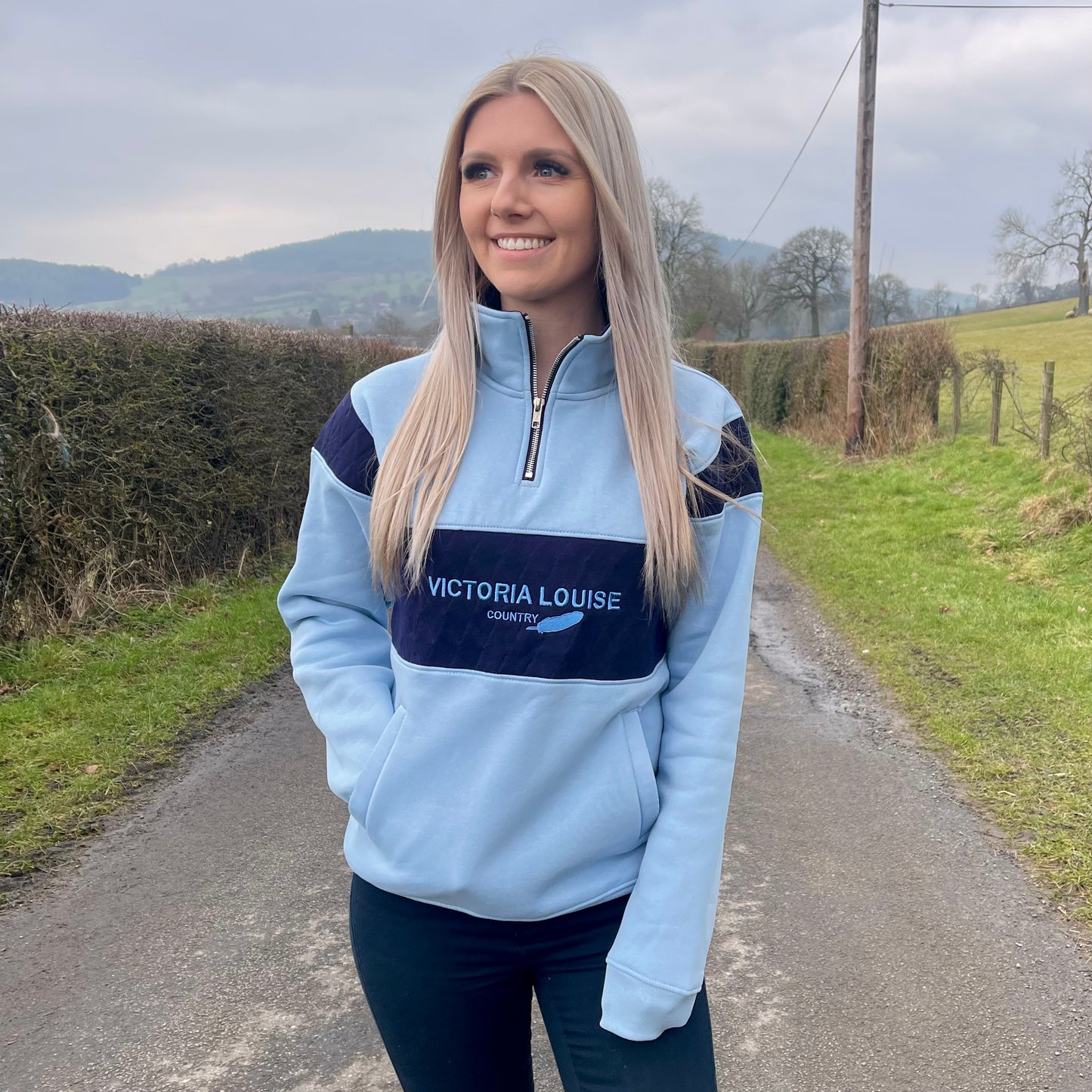 Sky Blue Stanton Quarter Zip