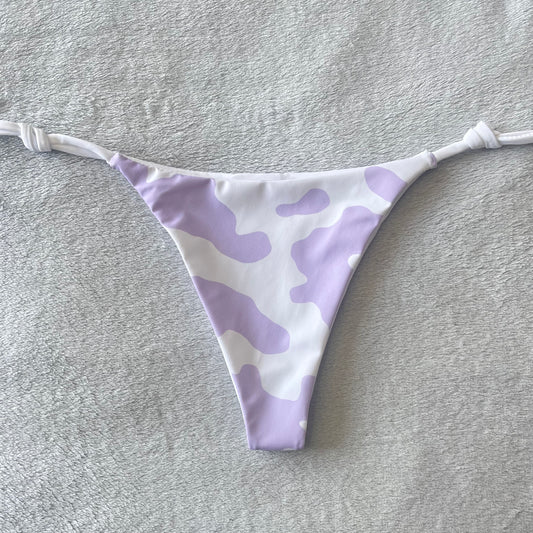 Lilac Cow Print Bikini Bottoms