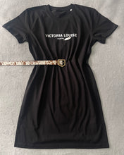 Load image into Gallery viewer, Black Signature T Shirt Dress