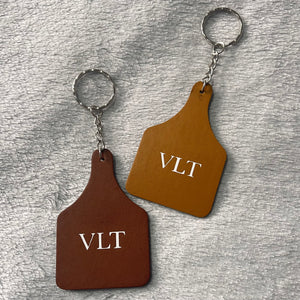 Personalised Cow Ear Tag Keyring