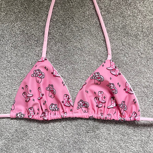 Cowgirl Bikini Top - Pink