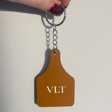 Load image into Gallery viewer, Personalised Cow Ear Tag Keyring