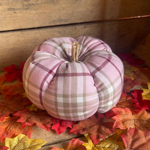 Pink Tartan Pumpkin