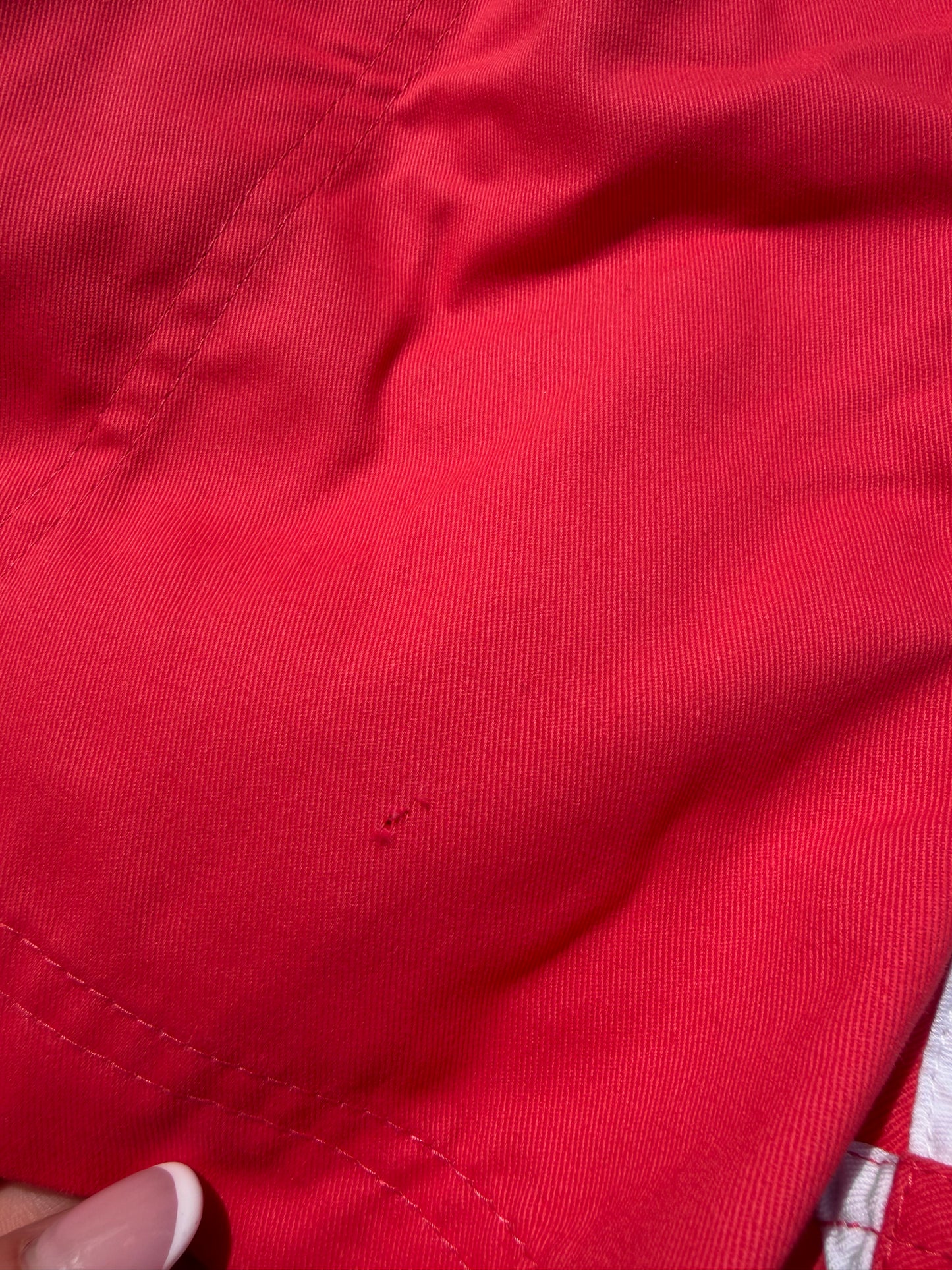 Raspberry Cow Print Zipped Pocket Shorts WITH DEFECTS