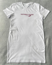 Load image into Gallery viewer, White Signature T Shirt Dress