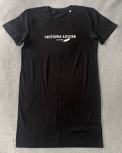 Load image into Gallery viewer, Black Signature T Shirt Dress