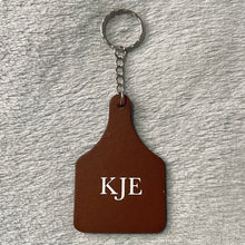 Load image into Gallery viewer, Personalised Cow Ear Tag Keyring