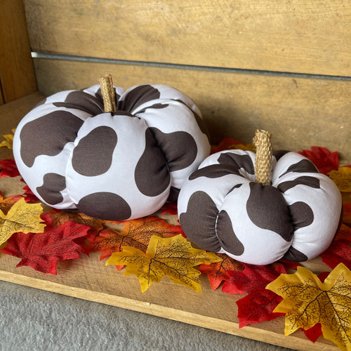 Brown Cow Print Pumpkin