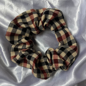 Nude Gingham Scrunchie