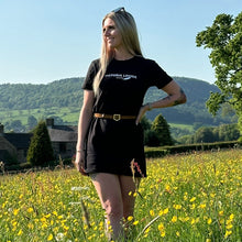 Load image into Gallery viewer, Black Signature T Shirt Dress