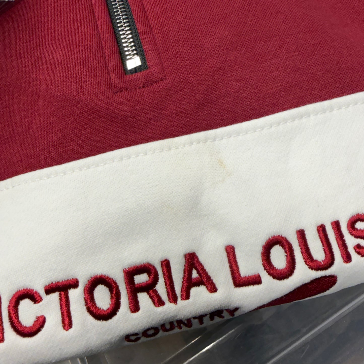 Burgundy Peak Quarter Zip Medium WITH DEFECTS