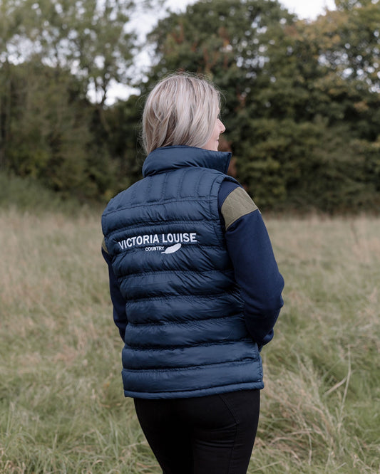 Signature Navy Puffer Gilet