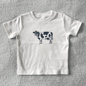 White Cow Baby T Shirt