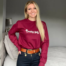 Load image into Gallery viewer, Burgundy Country Girl Sweatshirt