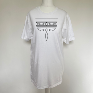 White Cowboy Boot Stitch T Shirt