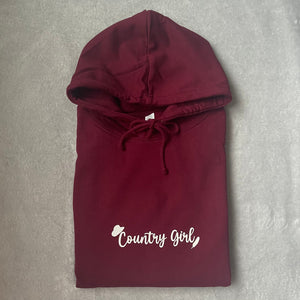 Burgundy Country Girl Hoodie