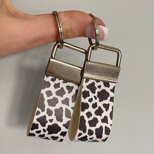 Cow Print Keyring