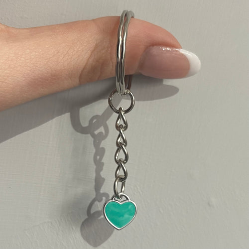 Turquoise Heart Keyring