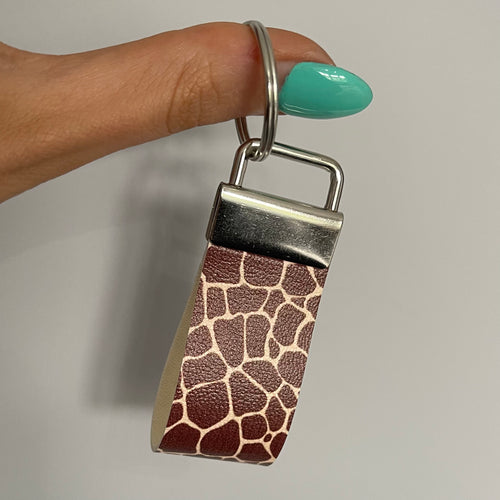 Giraffe Print Keyring