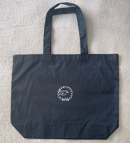 Navy Sheep Tote Bag