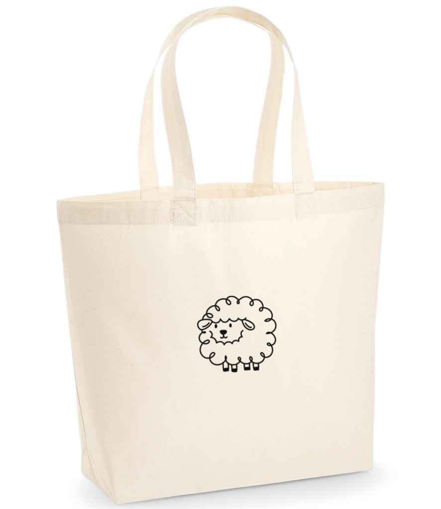 Beige Sheep Tote Bag