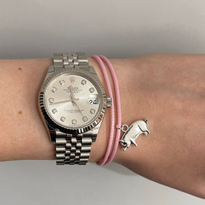 Pink Pig Charm Bracelet