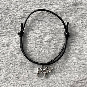 Black Cow Charm Bracelet