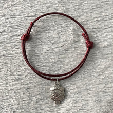 Load image into Gallery viewer, Burgundy Sheep Charm Bracelet