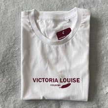 Load image into Gallery viewer, White/Burgundy Signature T Shirt