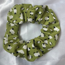 Load image into Gallery viewer, Green Sheep Scrunchie