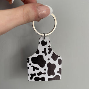 Cow Ear Tag Keyring