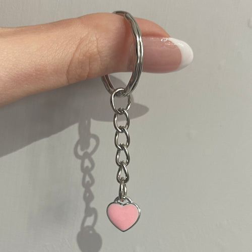 Pink Heart Keyring