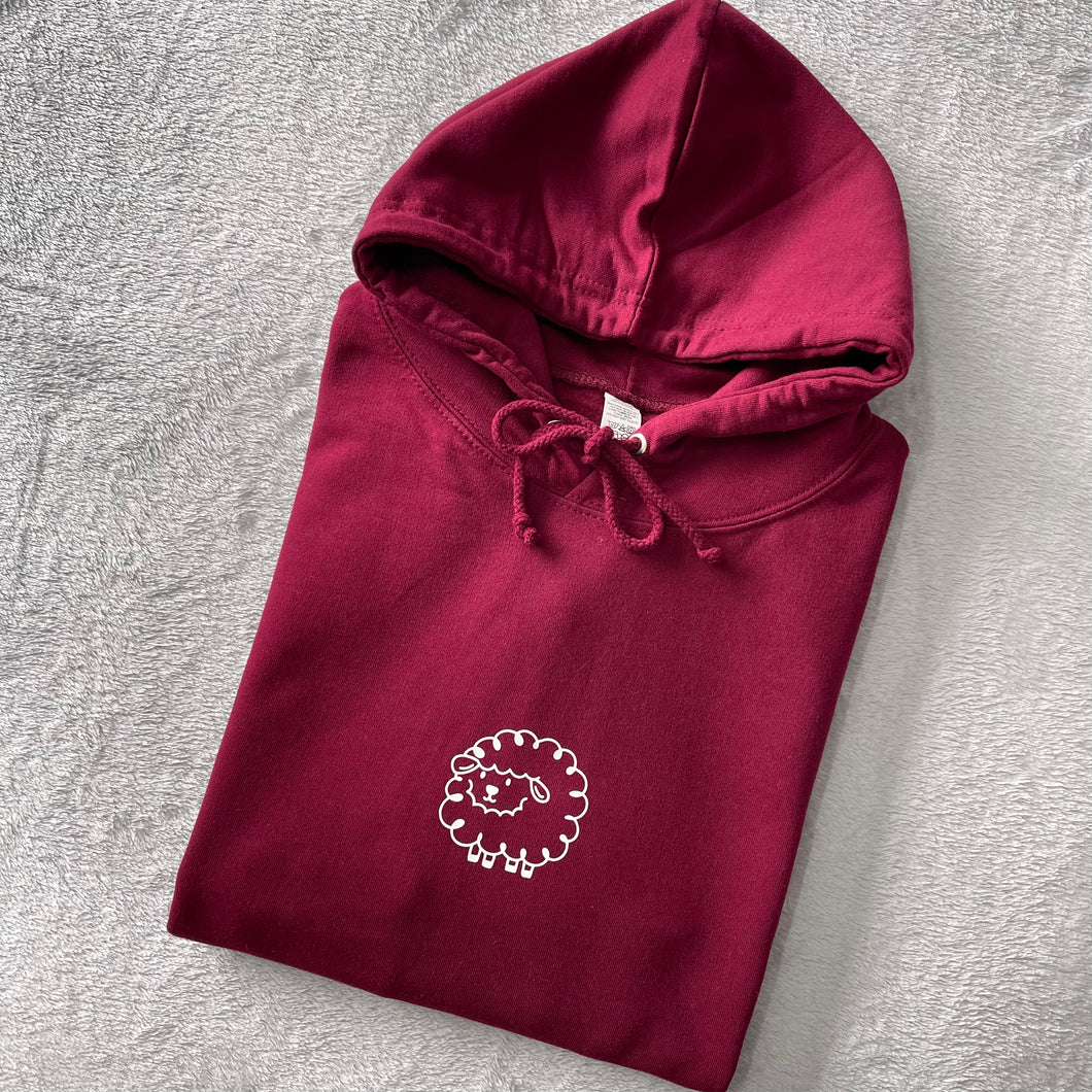 Burgundy Sheep Hoodie