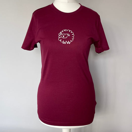 Burgundy Sheep T Shirt