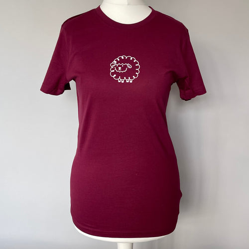 Burgundy Sheep T Shirt