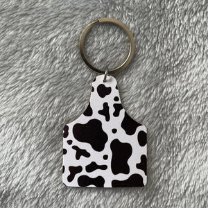 Cow Ear Tag Keyring