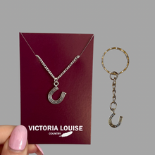 Load image into Gallery viewer, Horse Shoe Necklace and Keyring Set