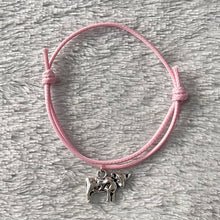 Load image into Gallery viewer, Pink Cow Charm Bracelet